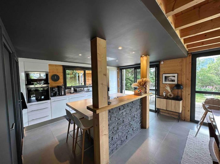 Chalet D'Architecte Avec Vue Panoramique Allos Exterior foto