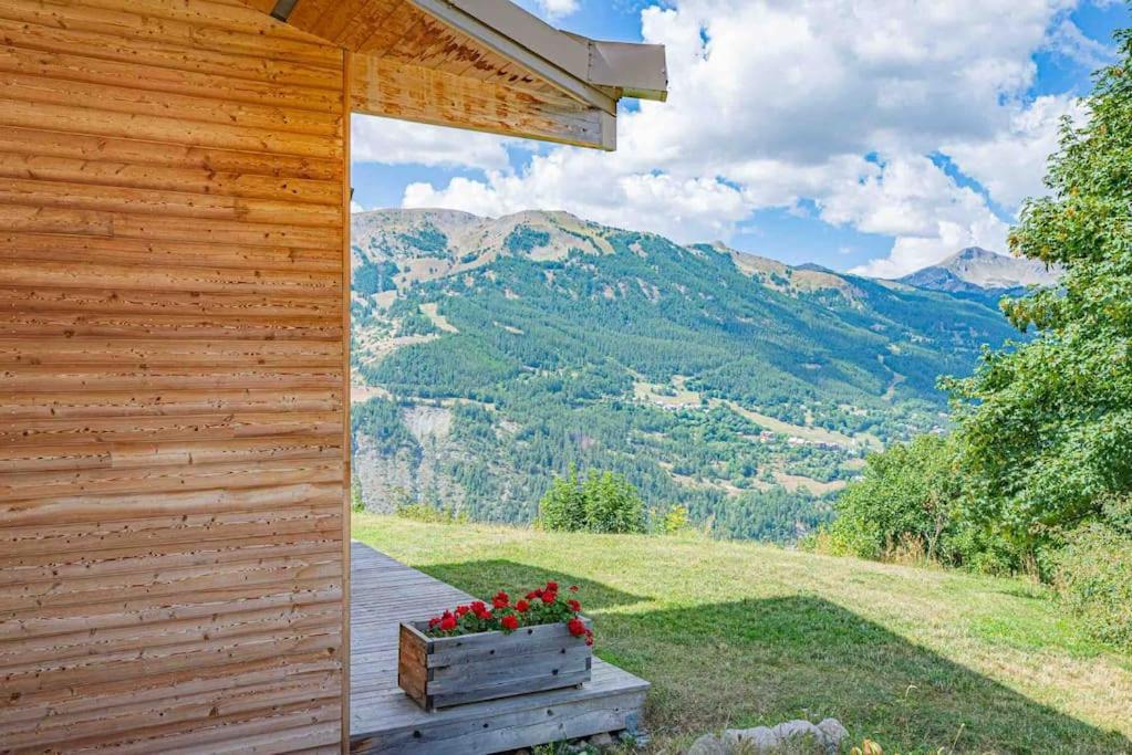 Chalet D'Architecte Avec Vue Panoramique Allos Exterior foto